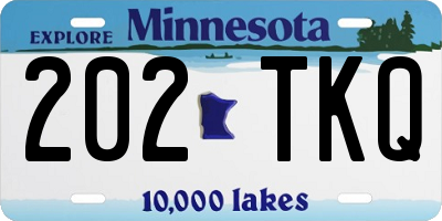 MN license plate 202TKQ