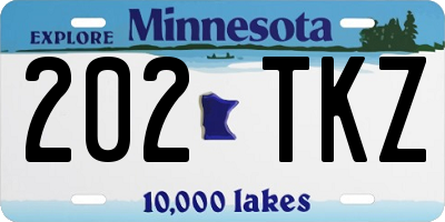 MN license plate 202TKZ
