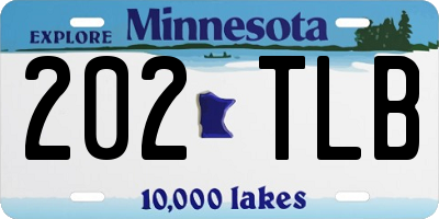MN license plate 202TLB