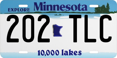 MN license plate 202TLC