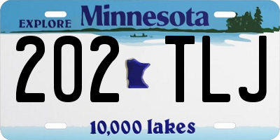 MN license plate 202TLJ