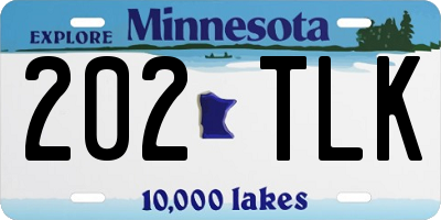 MN license plate 202TLK