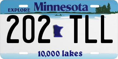 MN license plate 202TLL