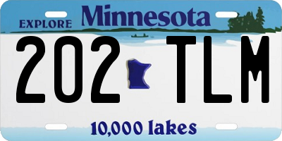 MN license plate 202TLM