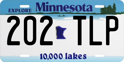 MN license plate 202TLP