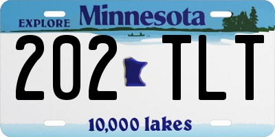 MN license plate 202TLT