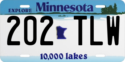 MN license plate 202TLW