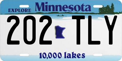 MN license plate 202TLY