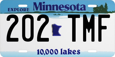 MN license plate 202TMF