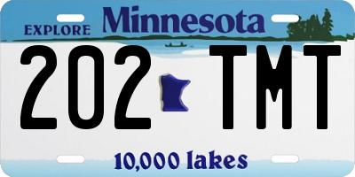MN license plate 202TMT