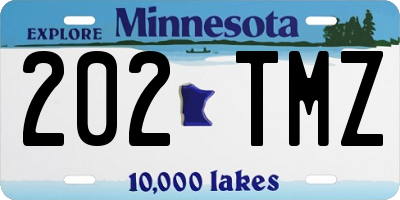 MN license plate 202TMZ