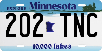 MN license plate 202TNC