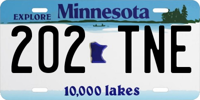 MN license plate 202TNE