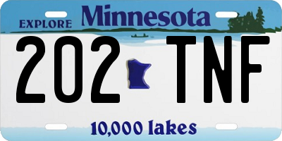 MN license plate 202TNF