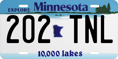MN license plate 202TNL