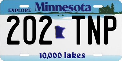 MN license plate 202TNP