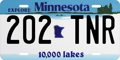 MN license plate 202TNR