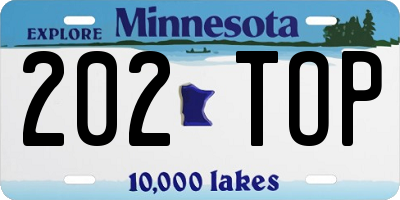 MN license plate 202TOP