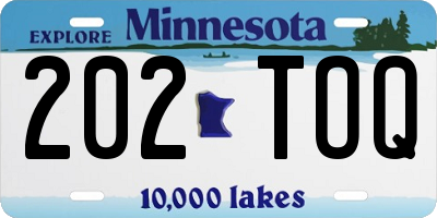 MN license plate 202TOQ