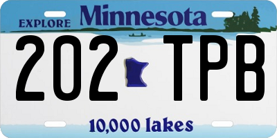 MN license plate 202TPB