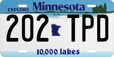 MN license plate 202TPD