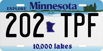 MN license plate 202TPF