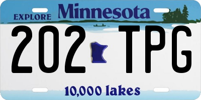 MN license plate 202TPG