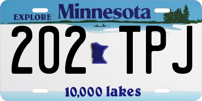 MN license plate 202TPJ