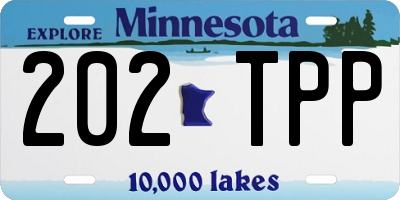 MN license plate 202TPP