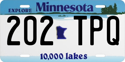 MN license plate 202TPQ