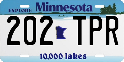 MN license plate 202TPR