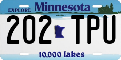 MN license plate 202TPU
