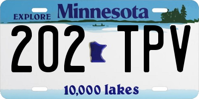 MN license plate 202TPV