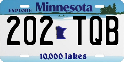 MN license plate 202TQB