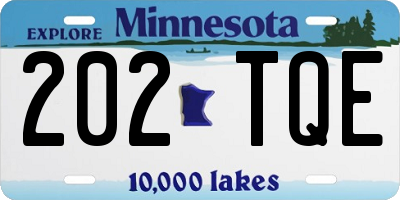 MN license plate 202TQE