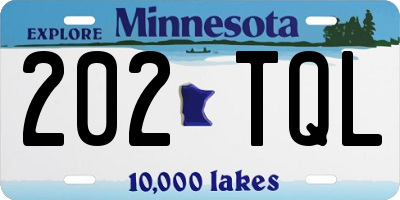 MN license plate 202TQL