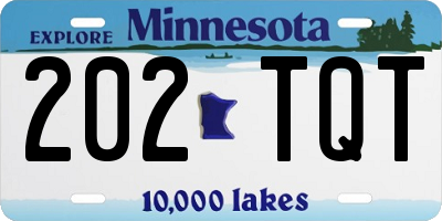MN license plate 202TQT