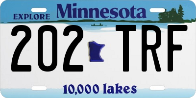 MN license plate 202TRF