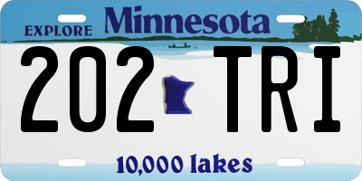 MN license plate 202TRI