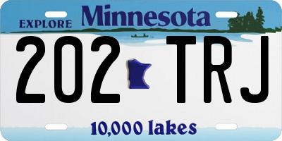 MN license plate 202TRJ