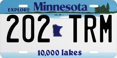 MN license plate 202TRM