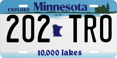 MN license plate 202TRO