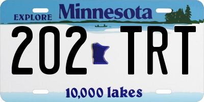 MN license plate 202TRT