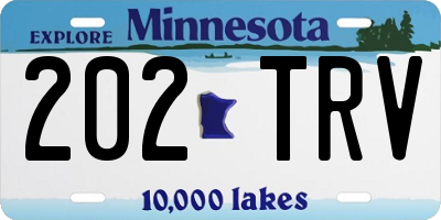 MN license plate 202TRV