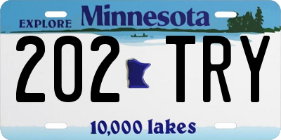 MN license plate 202TRY