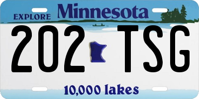 MN license plate 202TSG