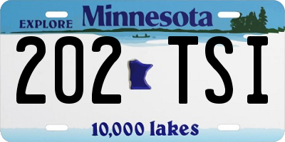 MN license plate 202TSI