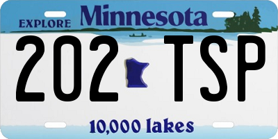 MN license plate 202TSP