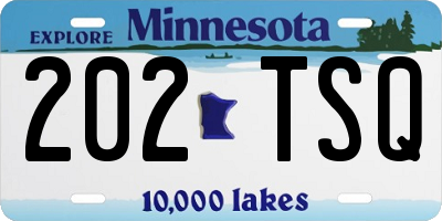 MN license plate 202TSQ
