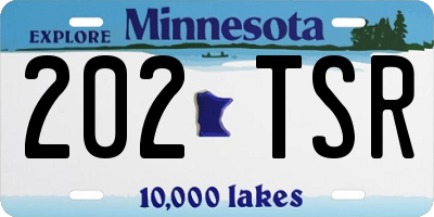 MN license plate 202TSR